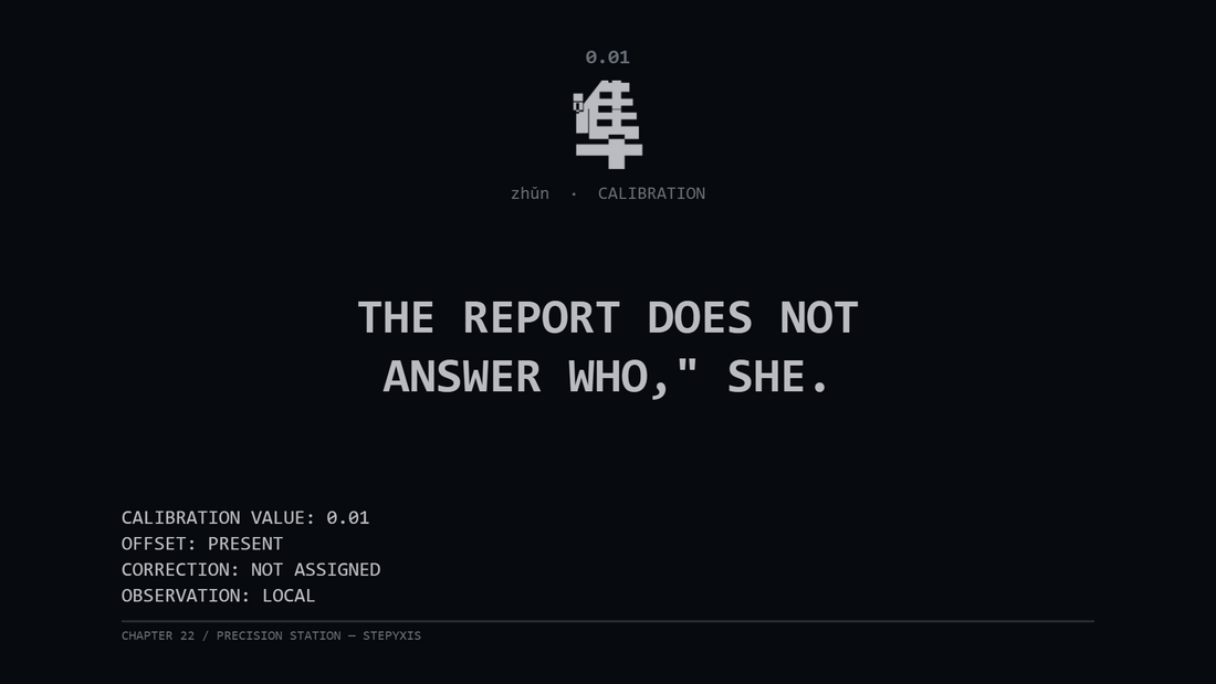 Chapter 22 — Precision Station