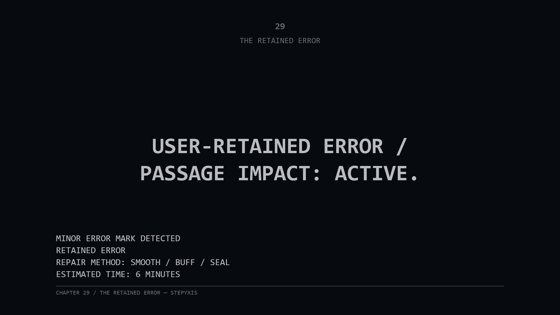 Chapter 29 — The Retained Error