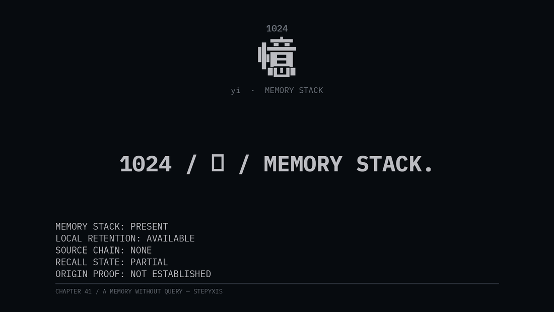Chapter 41 — A Memory Without Query