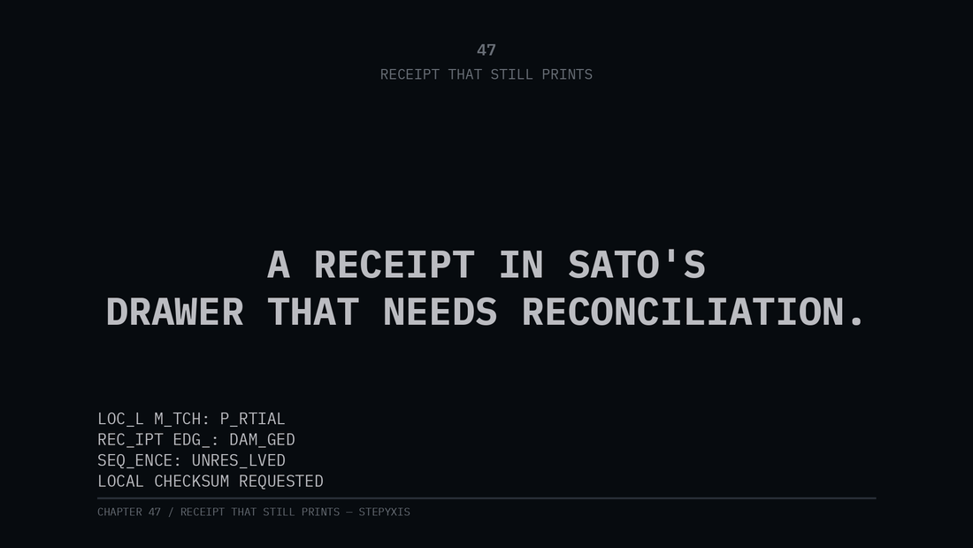 Chapter 47 — Receipt That Still Prints
