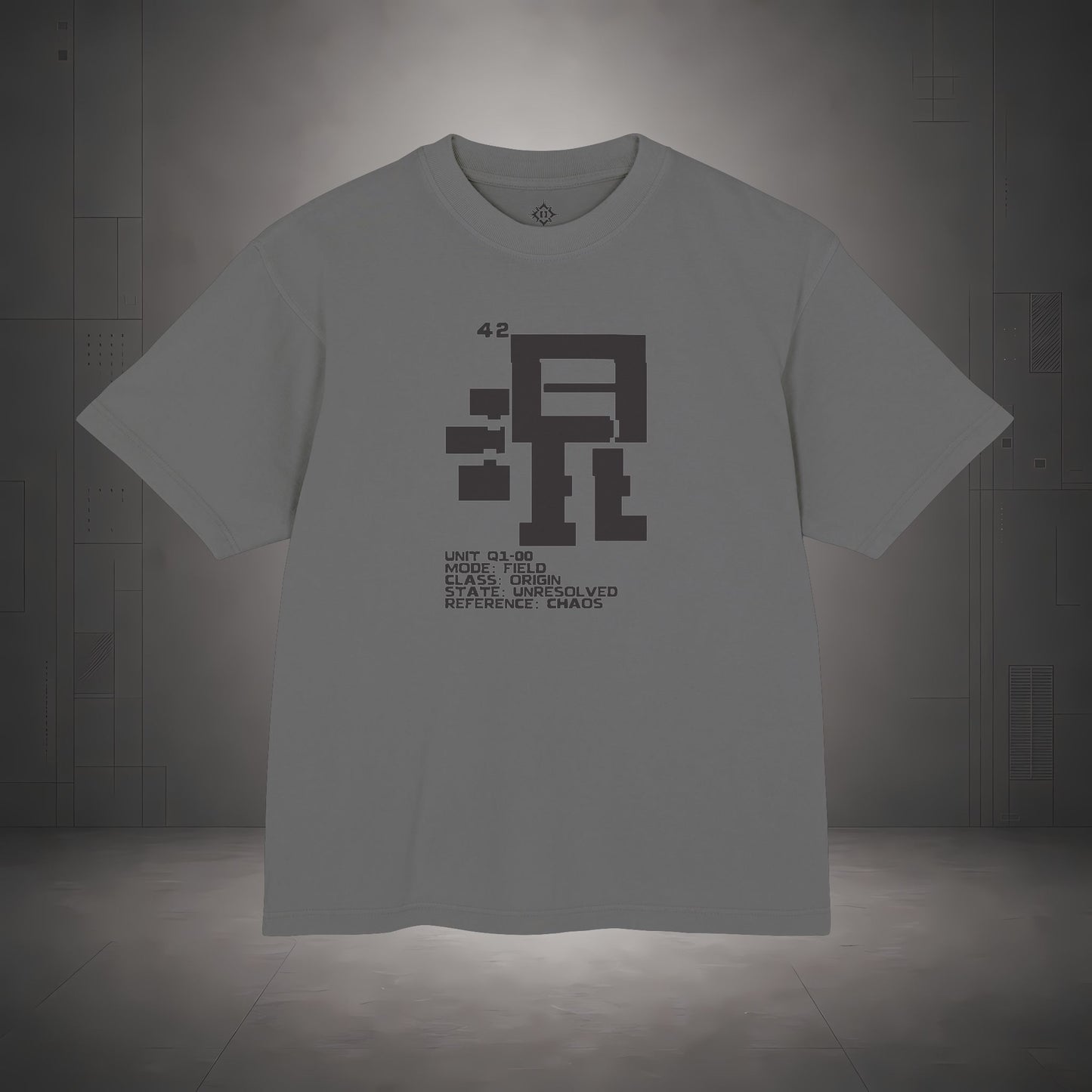 STEPYXIS Q1-00 Chaos Field Garment-Dyed Heavy Tee