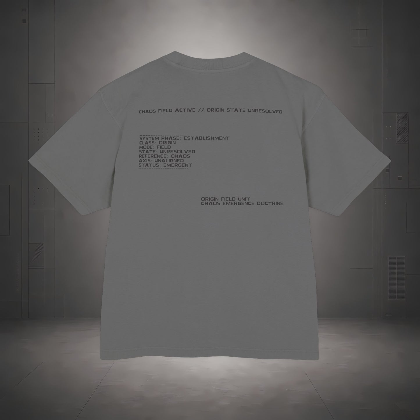 STEPYXIS Q1-00 Chaos Field Garment-Dyed Heavy Tee