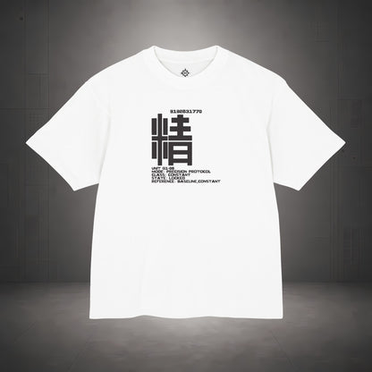 STEPYXIS Q1-06 PRECISION PROTOCOL tee — front graphic, Chinese character 精 and anchor 9192631770 print